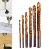 6Pcs Titanium Coated HSS Drill & Saw Carpenter Wood