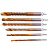 6Pcs Titanium Coated HSS Drill & Saw Carpenter Wood